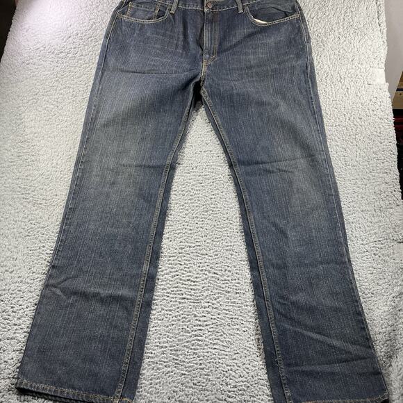 Levis 559 Jeans Mens 42x36 Blue Relaxed Straight Denim 5 Pocket Zip Button Y2K - Picture 1 of 11
